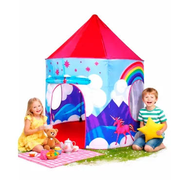 Carpa Infantil Castillo Unicornio con Techo – 41” x 53” – Carpa de Juegos para Niños Modelo miniatura 2