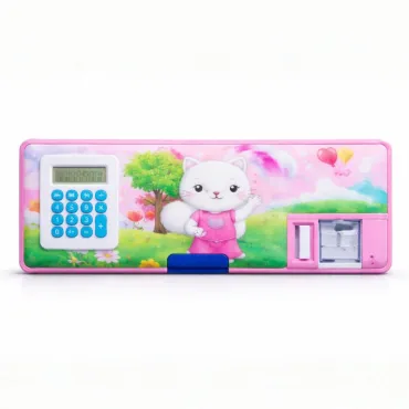 Cartuchera Kawaii para Niños con Calculadora, Lámpara y Tajador Incorporado miniatura 2