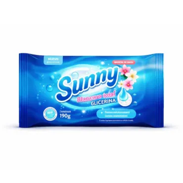 Jabón Sunny 190 g Aroma Floral con Glicerina para Lavado de Ropa