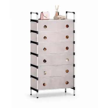 Zapatera Organizadora de 7 Niveles con Estructura Metálica Desmontable
