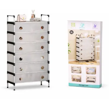 Zapatera Organizadora de 7 Niveles con Estructura Metálica Desmontable miniatura 2
