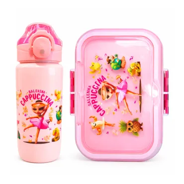 Set de táper infantil con tomatodo 500 ml + lonchera 3 divisiones miniatura 3
