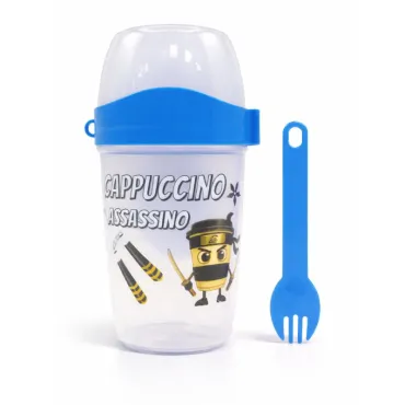 Vaso Yogurero Brainrot con Tapa y Cubierto 2 en 1 para Lonchera miniatura 2
