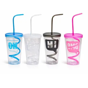 Vaso Acrílico OK HI OMG 500 ml con Tapa y Cañita miniatura 3