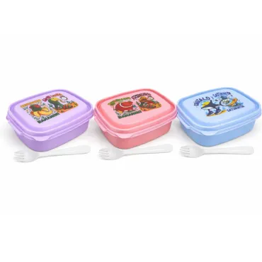 Set de Táper Brainrot 625 ml con Cuchara 2 en 1 para Lonchera miniatura 3