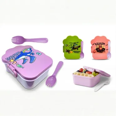Set de Táper Brainrot D 625 ml con Cuchara 2 en 1 para Lonchera miniatura 3