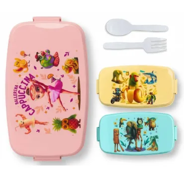Táper Infantil con Cubiertos y Diseños Divertidos para Niños miniatura 3