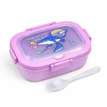 Set de Táper Brainrot A 1.2 Litros con Cuchara 2 en 1 para Lonchera miniatura 2