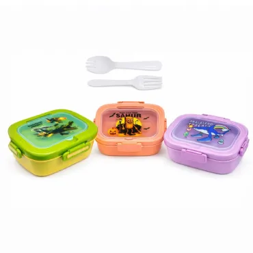 Set de Táper Brainrot A 1.2 Litros con Cuchara 2 en 1 para Lonchera miniatura 3