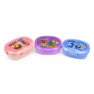Táper Brainrot B 625 ml con Cubierto 2 en 1 y 3 Divisiones para Lonchera miniatura 3