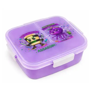 Set de Táper Brainrot B 675 ml con Cuchara 2 en 1 y 3 Compartimentos miniatura 2