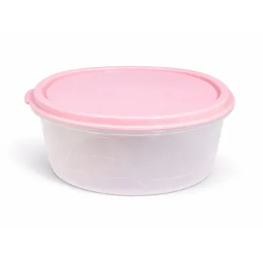 Set de Táperes Plásticos Circulares 7 Piezas con Tapas de Colores