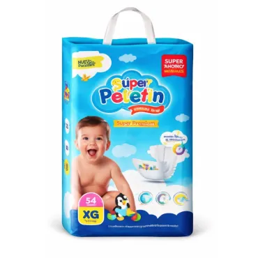 Pañales Super Peletín Súper Premium Talla XG x 54 Unidades