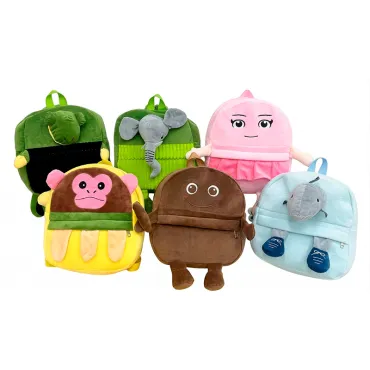 Mochila de Peluche Infantil Tamaño A4 con Diseños de Animales miniatura 3