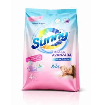 Detergente en Polvo Sunny 4 Kg Aroma Bebé | Fórmula Avanzada