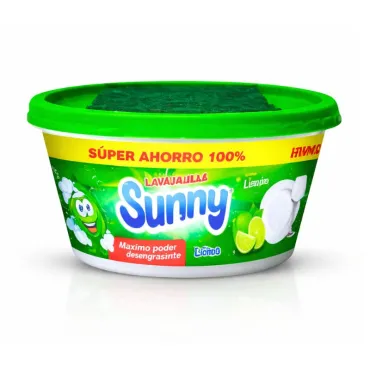 Lavavajilla en Pasta Sunny 1 Kg con Esponja Aroma Limón