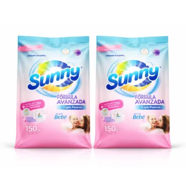 Detergente en Polvo Sunny 150 gr Aroma Bebé | Fórmula Avanzada miniatura 3