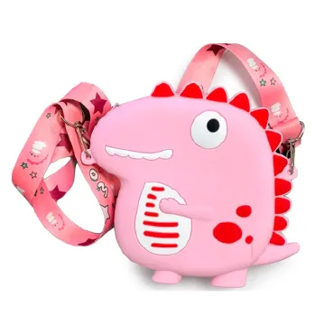 Mini Bolso Porta Monedas Diseño Dinosaurio y Donut miniatura 2