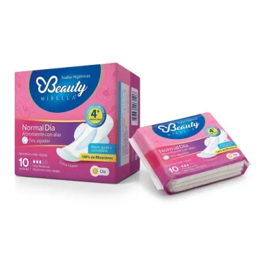 Toallas Higiénicas Beauty Mirella Normal Día x 10 und | Absorción y Suavidad miniatura 3