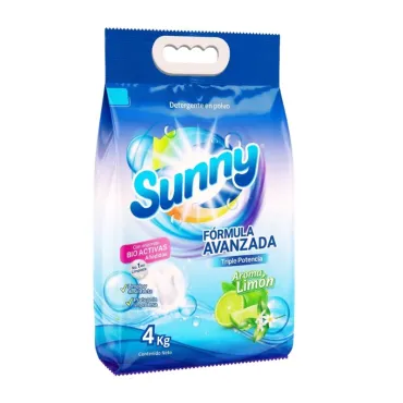 Detergente Sunny 4kg Fórmula Avanzada con Triple Potencia Bio-Activa miniatura 2