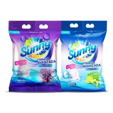 Detergente en Polvo Sunny 900g | Fórmula Avanzada Triple Potencia miniatura 3
