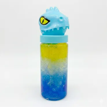 Slime de Dinosaurio Bicolor con Brillo Crystal Mud miniatura 3