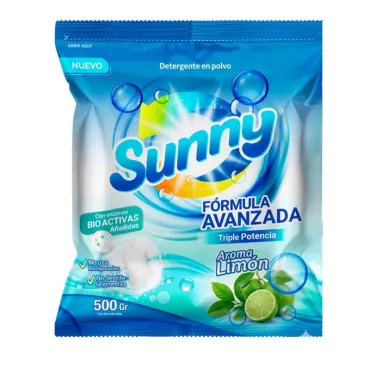 Detergente en Polvo Sunny 500g | Fórmula con Enzimas Bioactivas y Aroma Lavanda/Limón miniatura 2