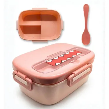 Táper Rectangular King Kawaii de 625ml | Lonchera con 4 Divisiones y Cuchara