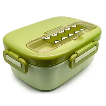 Táper Rectangular King Kawaii de 625ml | Lonchera con 4 Divisiones y Cuchara miniatura 2