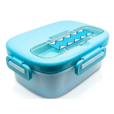 Táper Rectangular King Kawaii de 625ml | Lonchera con 4 Divisiones y Cuchara miniatura 3