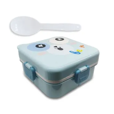 Lonchera de Osito Infantil 1L | Táper de 2 Niveles con Bandeja y Cuchara