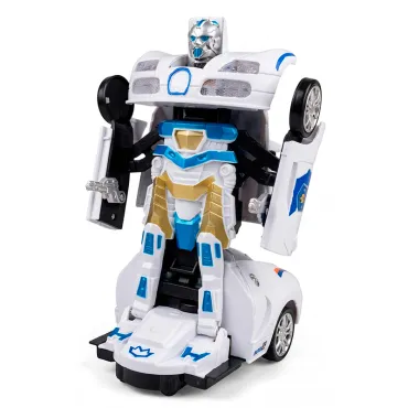Juguete Carro Transformer Policía 2 en 1 con Luz y Sonido miniatura 3