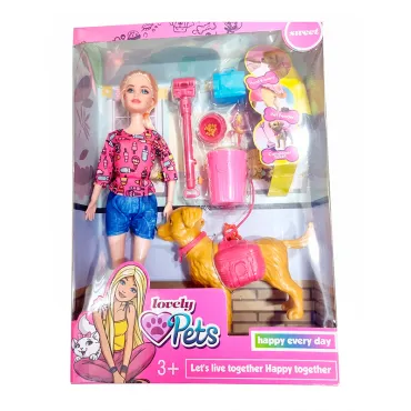 Set de Muñeca con Mascota y Accesorios miniatura 2