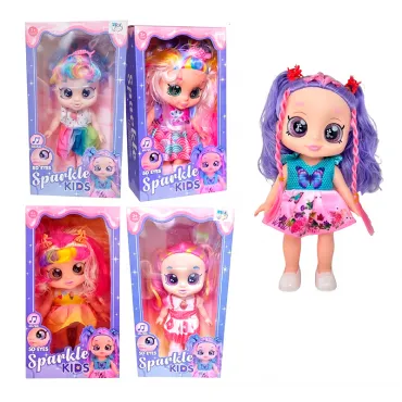 Muñeca Interactiva Sparkle Kids Cabello de Colores miniatura 3