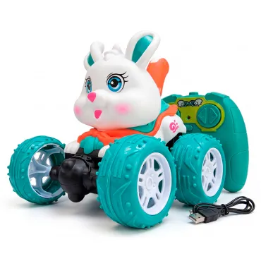 Carro Acrobático a Control Remoto Conejo Kawaii Luz y Sonido miniatura 2