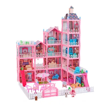 Set Casa de Muñecas Castillo Villa Armable 379 Piezas con Luz