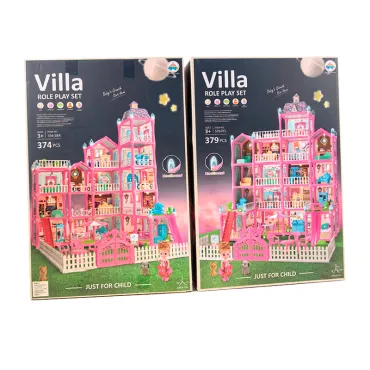 Set Casa de Muñecas Castillo Villa Armable 379 Piezas con Luz miniatura 3