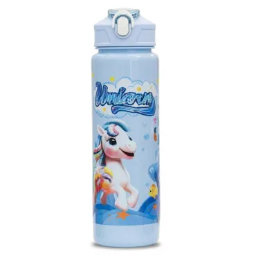 Tomatodo Unicornio Kawaii 750ml con Sorbete y Antiderrame | Botella Escolar para Niñas