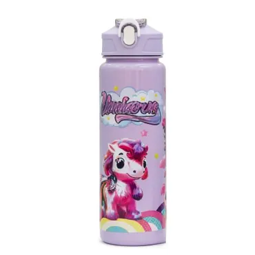Tomatodo Unicornio Kawaii 750ml con Sorbete y Antiderrame | Botella Escolar para Niñas miniatura 2