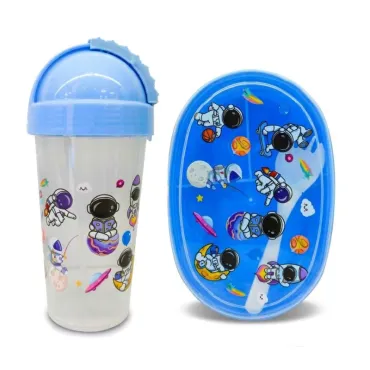 Set de Lonchera y Tomatodo Sweet Kawaii | Táper 3 Divisiones 900ml miniatura 2